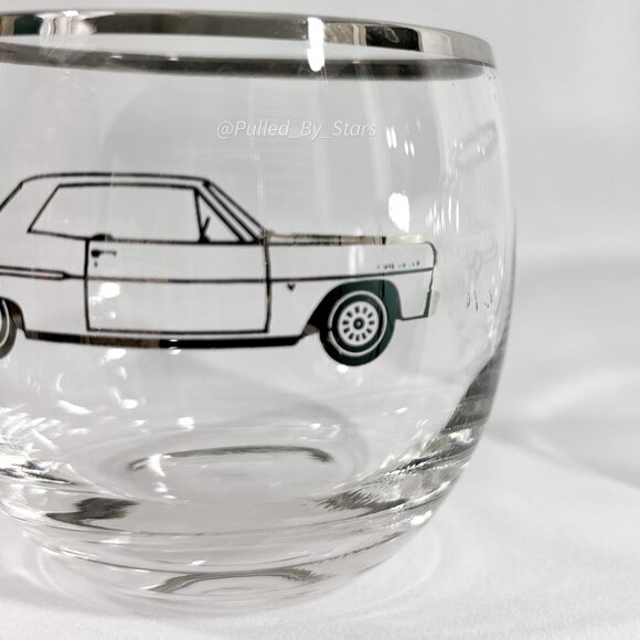 Vintage 1960s American Cut Crystal Chevrolet Automobile Glassware Set of 6 - GUC - Picture 11 of 16